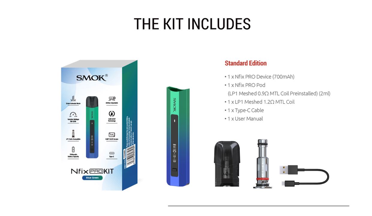 原廠正品 SMOK NFIX PRO 700Mah 25瓦 主機套裝