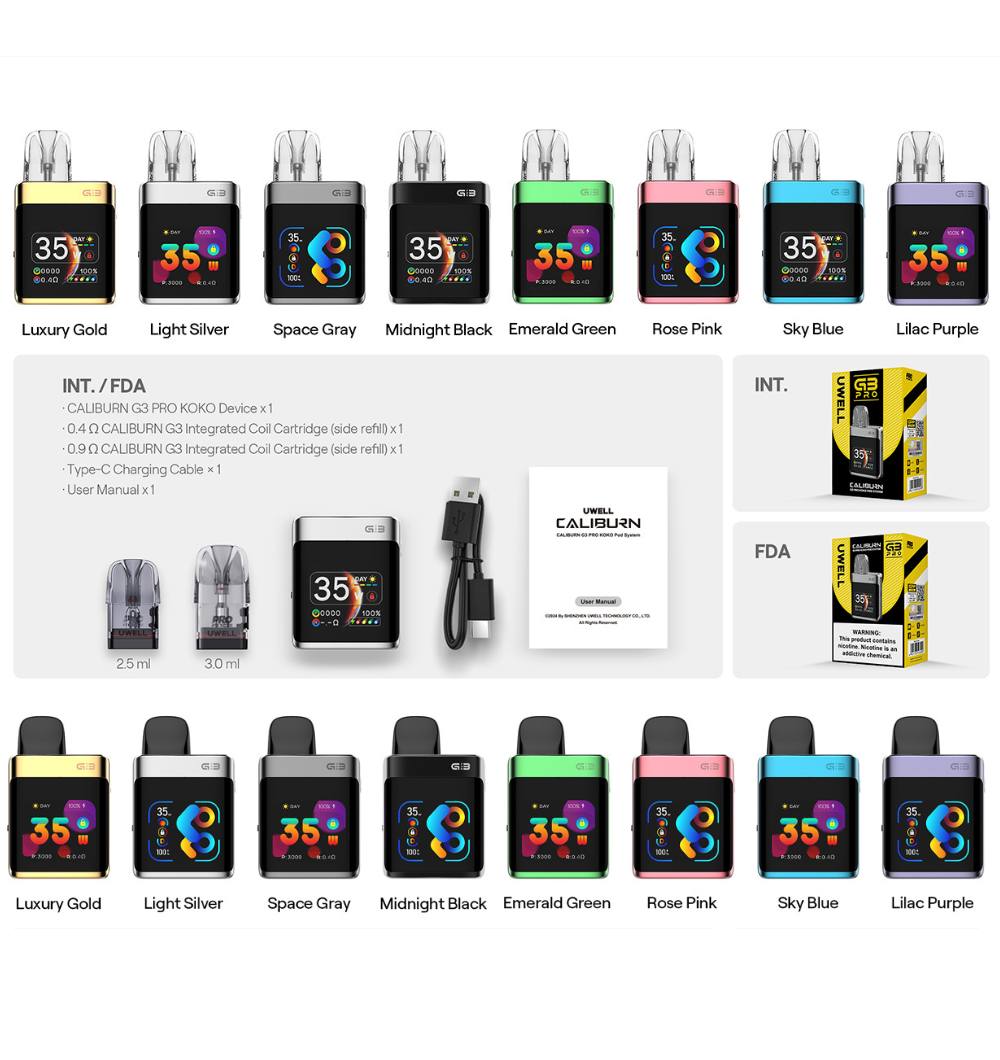 原廠正品 Uwell Caliburn G3 Pro koko 大電量 大螢幕 咖哩棒 最新款 KOKO 現貨 當天出
