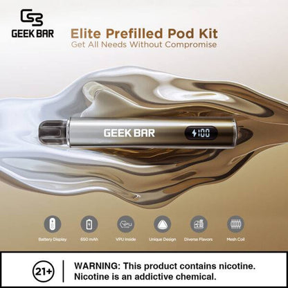 原廠正品 Geek Bar Elite Prefilled Pod Kit 菁英 一次性換彈 電子煙
