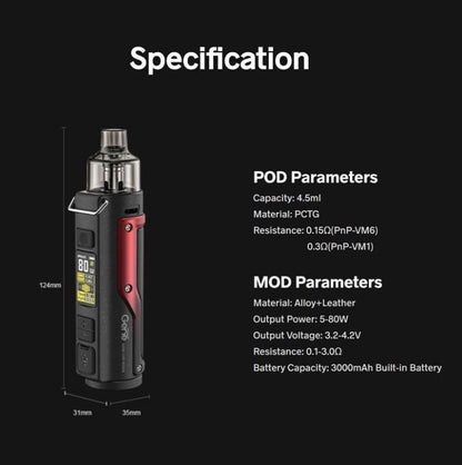 原廠正品 VOOPOO ARGUS PRO 阿格斯 可調式5-80瓦