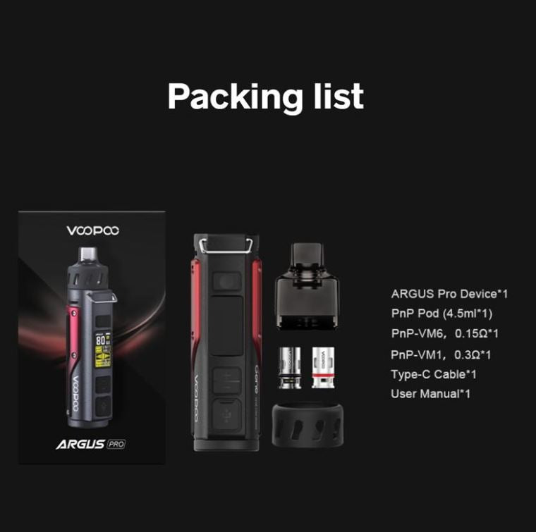 原廠正品 VOOPOO ARGUS PRO 阿格斯 可調式5-80瓦