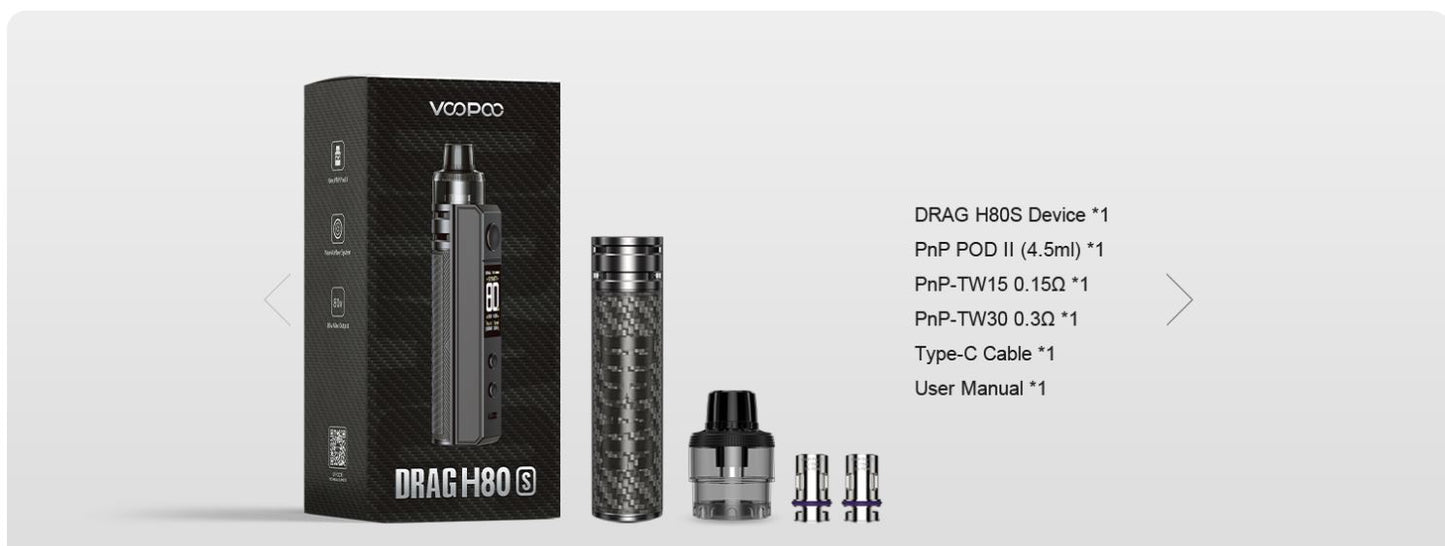 原廠正品 VOOPOO DRAG H80S 跩哥H80S套裝 80W 現貨