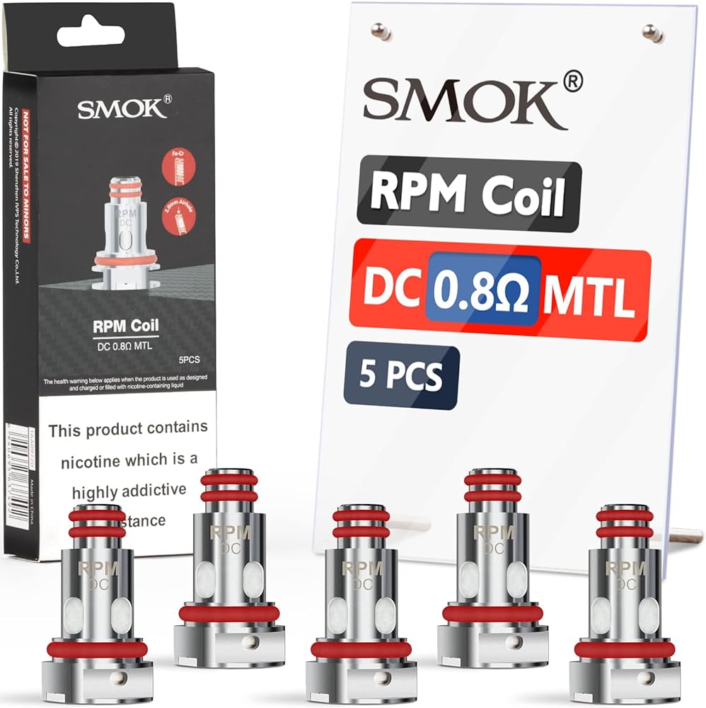 SMOK RPM DC 0.8Ω MTL 芯子 成品芯 一盒5入  通用 RPM40 Nord 2 Nord 4 ALIKE Fetch Pro RPM80