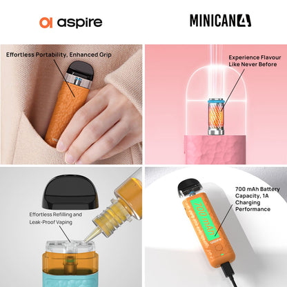 原廠正品 Aspire Minican 4 迷你罐4代 3檔可調 小煙 電子煙